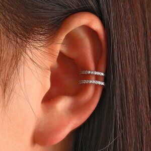 Ear Cuff,Ear Wrap,Gold No Piercing Minimalist dainty Ear Multilayer Clip Earring